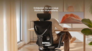Lade das Bild in den Galerie-Viewer, Schwarzer Bürostuhl SitPro von hinten
