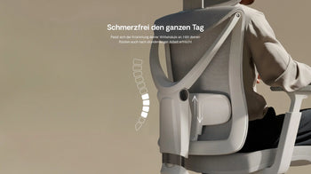 Lade das Bild in den Galerie-Viewer, SitPro graue Bürostuhl-Rückenstütze
