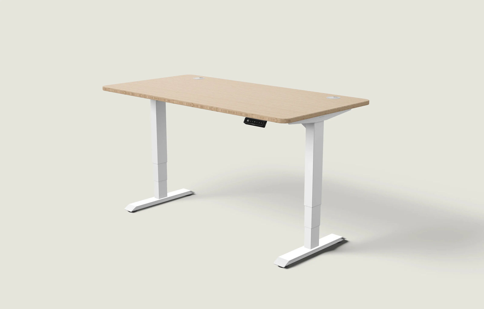 Weiß / Bambus / 160x80 cm