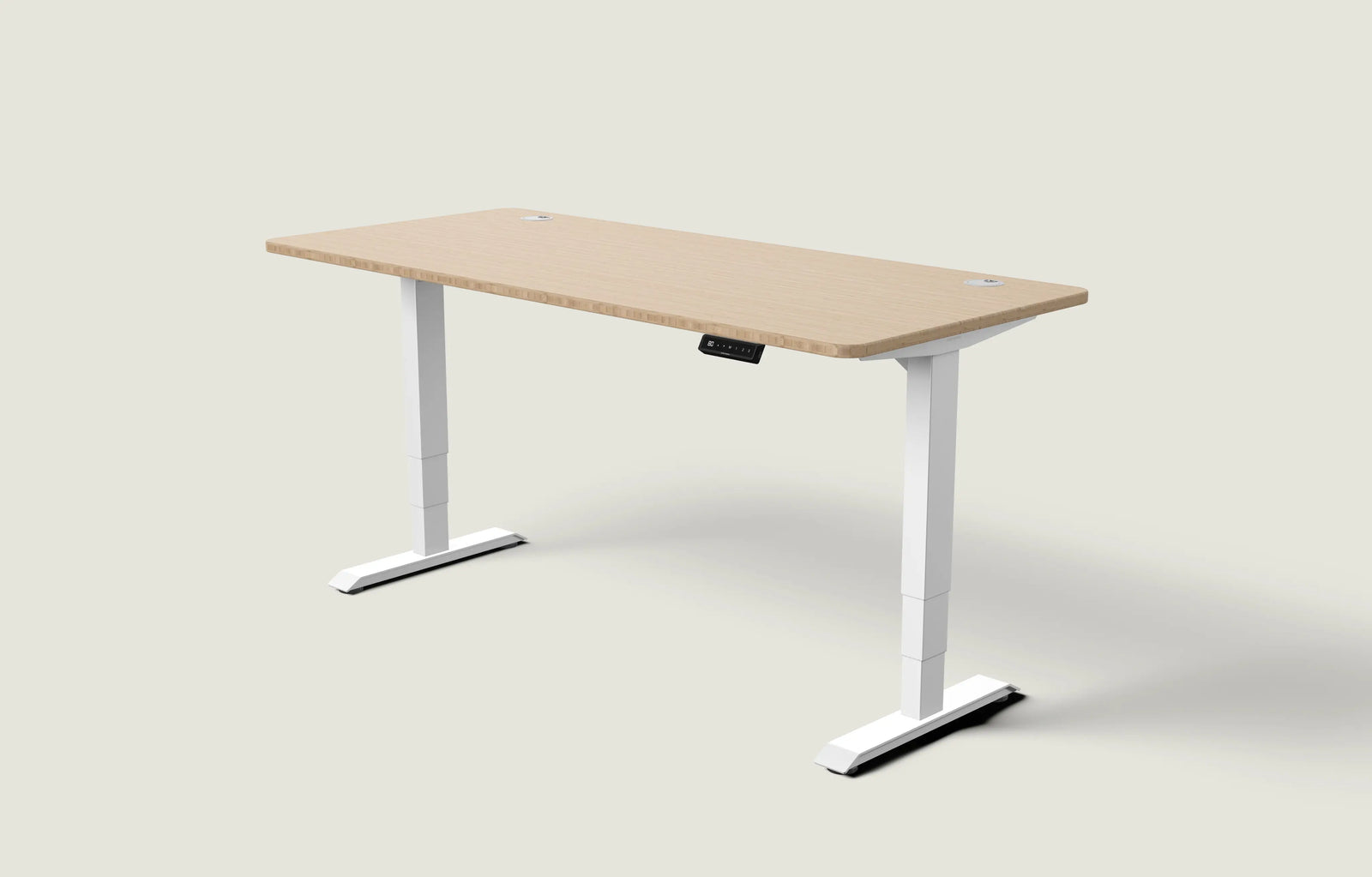 Weiß / Bambus / 180x80 cm