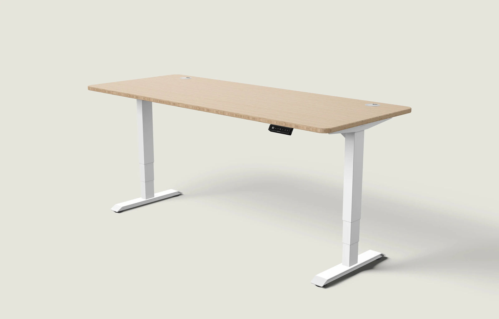Weiß / Bambus / 200x80 cm