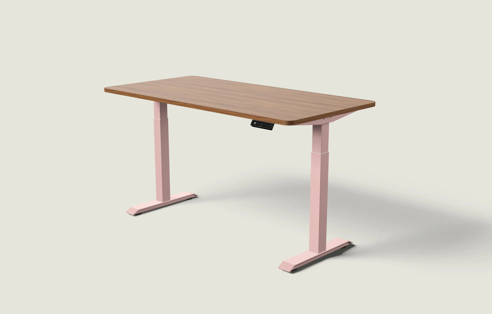 Gedecktes Rosa / Walnuss / 160x80 cm